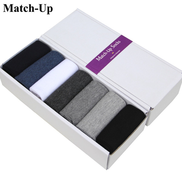 Match-Up Men Cotton classic business brand man socks , Solid color men's socks (7pairs/lot) No gift box