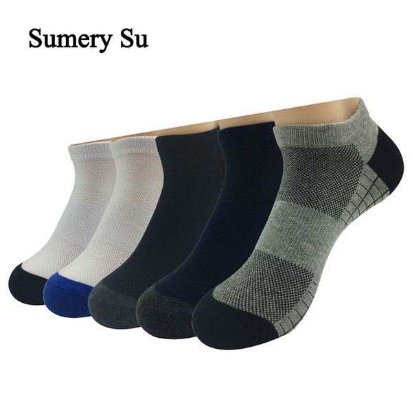 5Pairs/Lot Socks Men Ankle Low Cut Casual Outdoor Running No Show Cotton Socks Male Breathable Comfortable