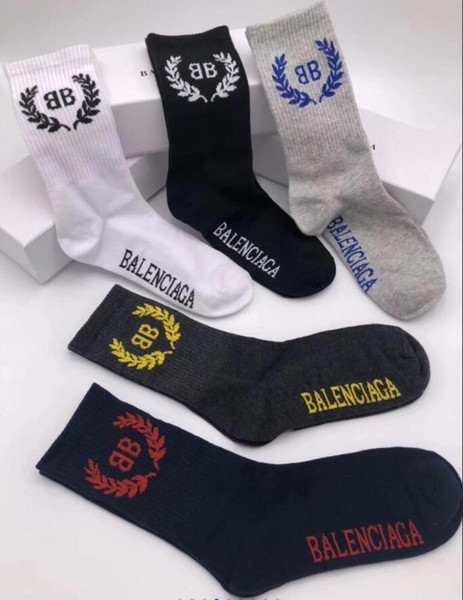 New bb Socks for men women Antibacterial Cotton Ankle Socks 5 pairs with box luxury brand SEXY Socks Underwear