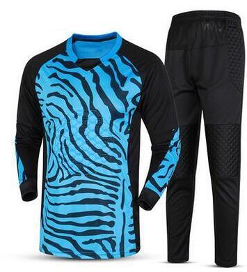 Mens Soccer Tracksuits Goalkeeper Jerseys survetement Football Long Sleeve Tshirts Long Pants Suits Hommes Slim Print SoccerTraining Outfits