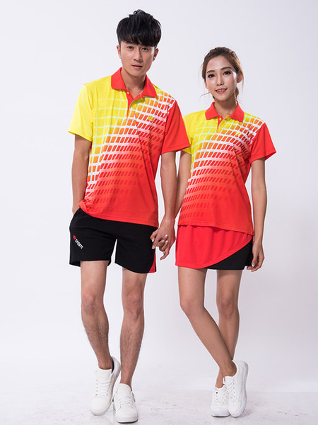 2018 Men badminton shirts shorts , women ping pong shirt skirt , sport Table Tennis Sets tenis jerseys Masculino Mujer zumaba