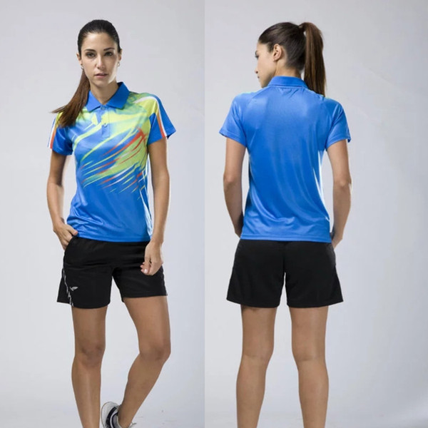 Quick dry table tennis clothing women badminton shirt and shorts breathable table tennis clothes print uniforms DIY