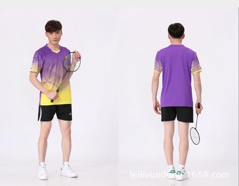 Lei Li badminton clothing suit men and women couple models jerseys custom breathable sports training team uniforms