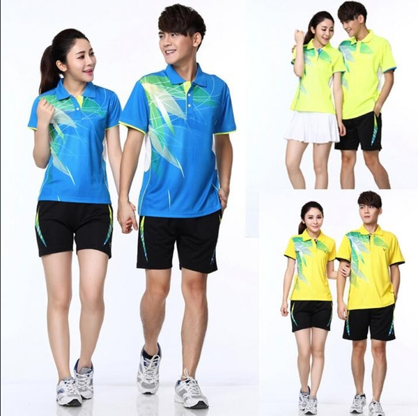 2018 Table tennis Jersey shorts sets,Polyester Moisture absorption Quick-dry Sport shirt,Badminton shirts suits clothing tennis