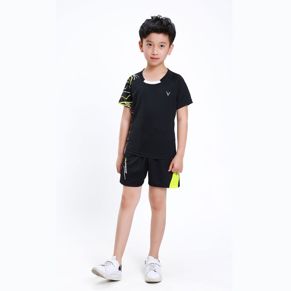 Adsmoney tennis Suit for Kid,badminton shirts Children, table tennis Sets,ping pong Suit,kid Table Shirt shorts