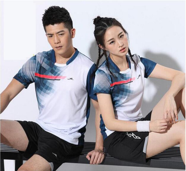 new fashion Badminton clothing suits men and women models volleyball clothing sportswear quick-drying short-sleeved shorts tennis table tenn