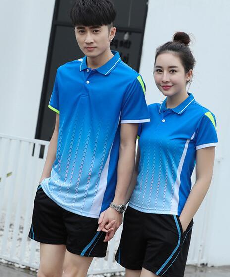 new fashion Quick-drying breathable badminton wear shirt sports T-shirt men and women training running competition suit