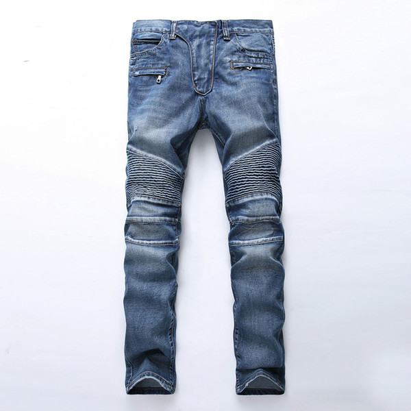 New Skinny Men's Jeans Stretch Denim Jeans Black High Quality Slim Cut Men's is Scratched Pants