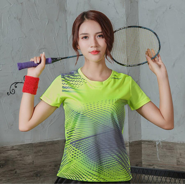 Summer Badminton Jersey Training Sports Wear T-Shirt Workout breathable Jersey OutdoorSports T-shirt Woman Competition Badminton Uniforms