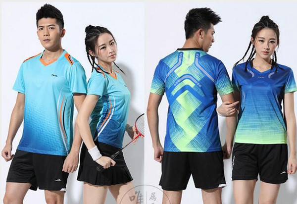 new fashion Badminton clothing suits men and women models volleyball clothing sportswear quick-drying short-sleeved shorts tennis table tenn