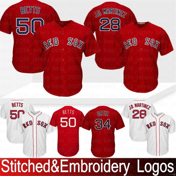Stitched Boston Red 50 Mookie Betts Sox Baseball Jersey 16 Andrew Benintendi 41 Chris Sale 15 Dustin Pedroia 9 Ted Williams 28 JD Martinez