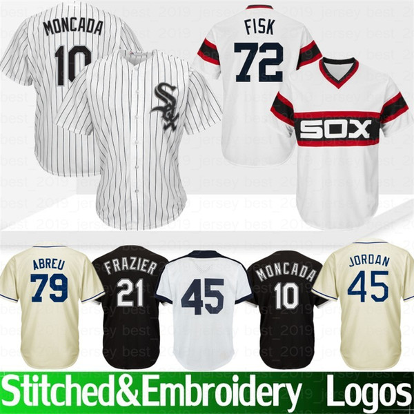 Embroidery Chicago 45 Michael White Sox Jersey 8 Bo Jackson 72 Fisk 21 Todd Frazier 35 Frank Thomas 79 Jose Abreu 10 Yoan Moncada