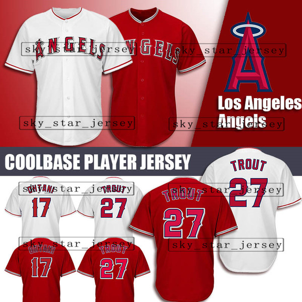 Los Angeles jerseys Angels Majestic Coolbase Jersey 27 Mike Trout Jersey 17 Shohei Ohtani Jersey