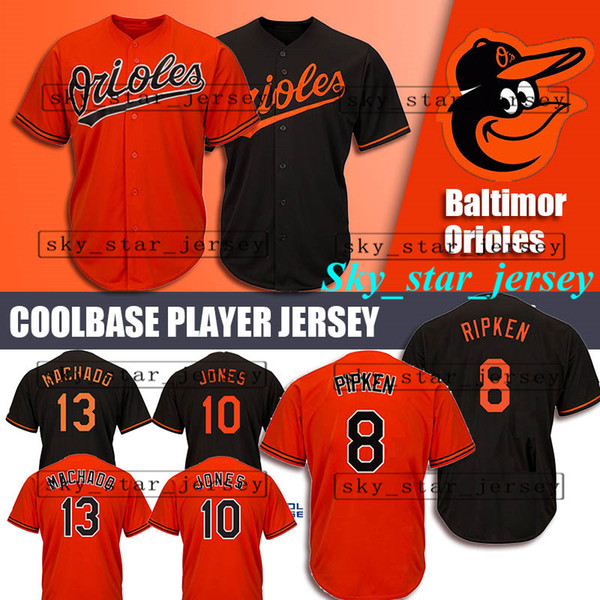 Adam Jones Baltimore jerseys Orioles Majestic Coolbase Jersey 8 Cal Ripken Jr. Jersey 10 Adam Jones Jersey 13 Manny Machado Jerseys hot