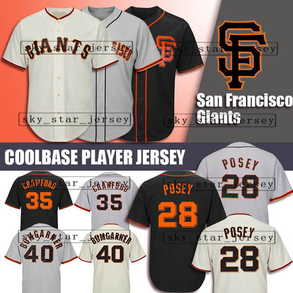 28 Posey San Francisco jerseys Giants Majestic Coolbase Jersey 28 Posey Jersey 40 Madison Bumgarner Jersey 22 Will Clark 35 Brandon Crawford