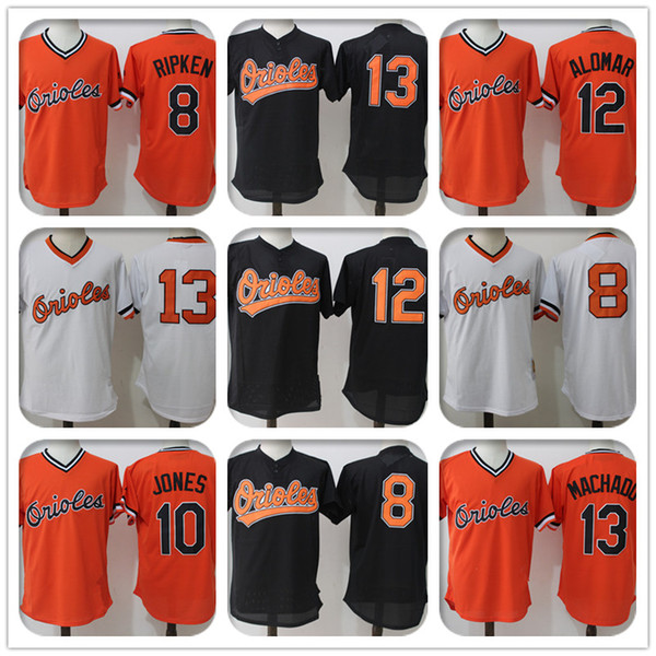 wholesale 8 Cal Ripken Jr. Jersey 10 Adam Jones Jersey 13 Manny Machado Jerseys 12 Roberto Alomar Jerseys retro and mesh