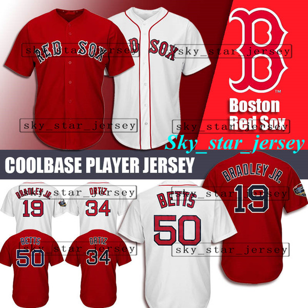 Mookie Betts Boston jerseys Red Sox Majestic Coolbase 19 Jackie Bradley Jr Jersey 50 Mookie Betts 15 Dustin Pedroia 16 Andrew Benintendi hot