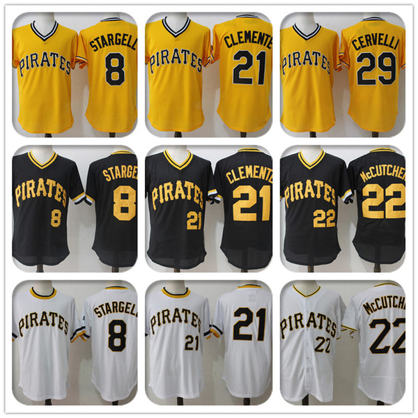 21 Roberto Clemente Jersey wholesale retro and mesh 8 Willie Stargell Pittsburgh jerseys Pirates Jersey 22 29 Francisco Cervelli 27 Kent T
