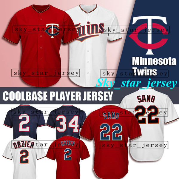 Minnesota Kirby Puckett jerseys Twins Majestic Coolbase Jersey 34 Kirby Puckett Jersey 22 Miguel Sano 4 Paul Molitor 2 Brian Dozier hot