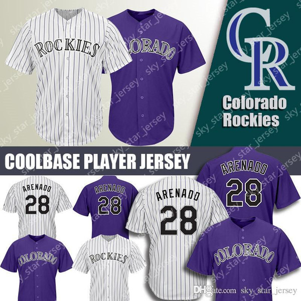Colorado jerseys Rockies Majestic Coolbase jersey 28 Nolan Arenado 2019 new purple jersey