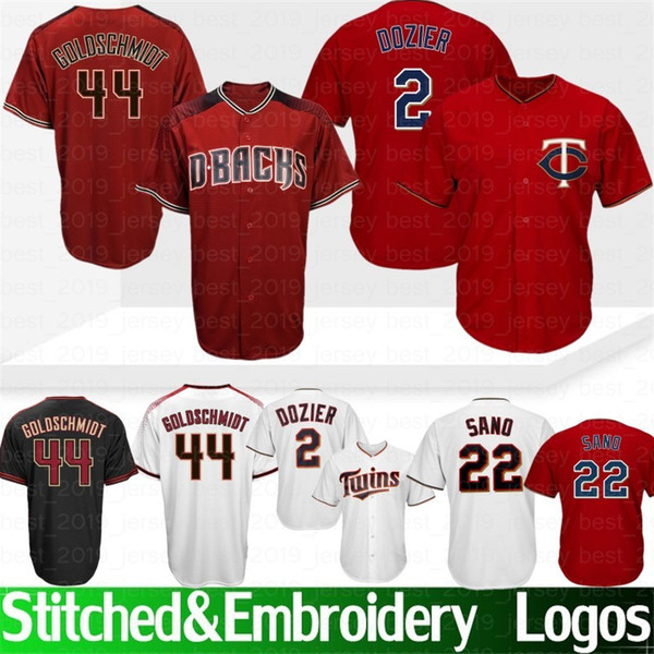 New Embroidery Minnesota 2 Brian Dozier Twins 34 Kirby Puckett 22 Miguel Sano Arizona 44 Paul Goldschmidt Diamondbacks 51 Randy Johnson