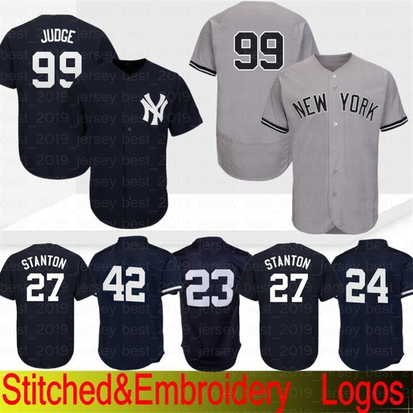 99 Aaron Judge Yankees Jersey 51 Bernie Williams 3 Babe Ruth 23 Don Mattingly 7 Mickey Mantle 42 Mariano Rivera Baseball Jerseys