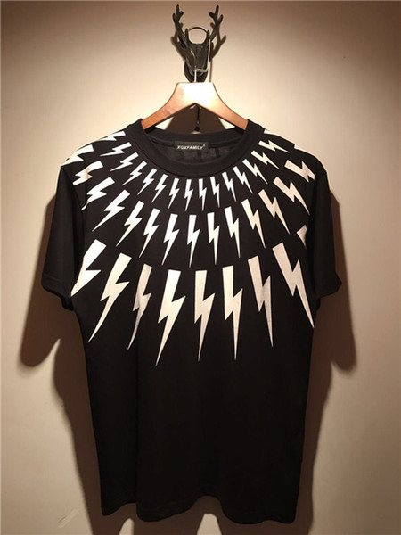 2019 Summer New Fashion Mens T Shirt Lightning character printing couples T Shirt Mens Clothing Casual Mens Short Sleeve