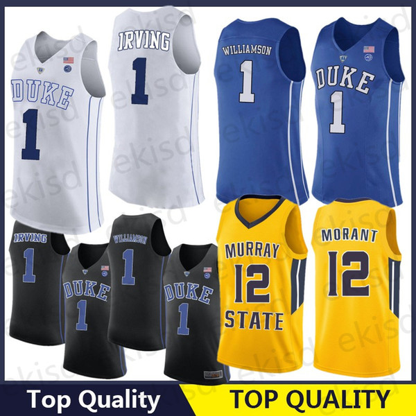 Duke 1 Zion Williamson Jersey 1 Kyrie Irving 2 Cam Reddish 5 RJ Barrett 12 Ja Morant Stitched