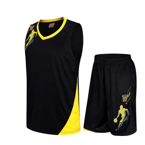 2019 New Basketball Jersey Sets Uniforms Kits Adult Sports Clothing Breathable Basketball Jerseys Shirts Shorts DIY Custom