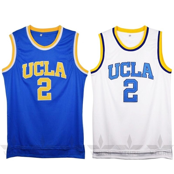 College basketball jersey white / blue color breathable student men's jersey