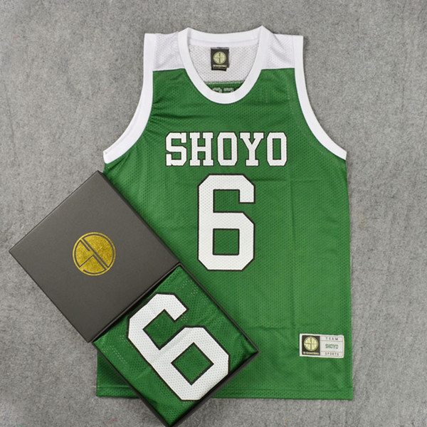 Slam Dunk Shoyo High School No.6 Hasegawa Kazushi Cosplay Vest Basketball Jersey