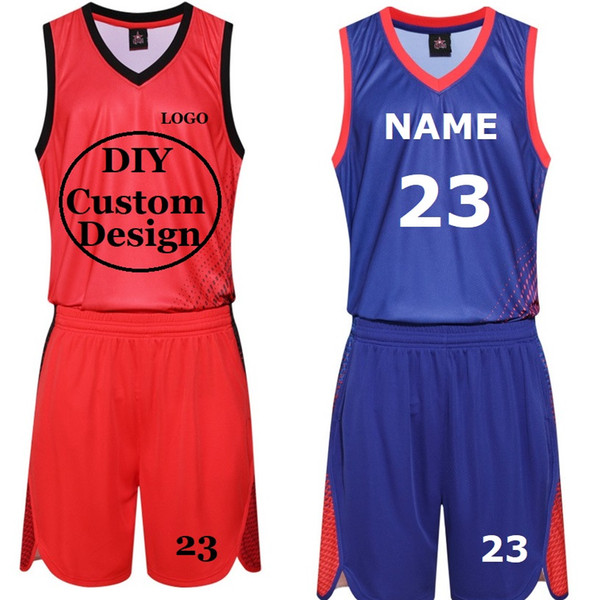 DIY Pirnted Basketball Jerseys Set Uniforms kits Men Women Unisex Shirts Shorts Suit Sports Clothes Custom Made Sportswear DKBS