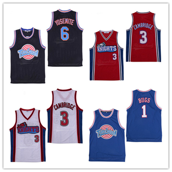 2019 Men's Basketball Jerseys #1 Bugs Bunny #3 Cambridge #6 Yosemite James embroidered Stitched logos Space Jam Jersey Movie Tune Squad