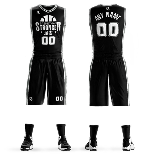 Custom Mens Basketball Jersey Sets DIY Uniforms Kits Manu Ginobili Boys Sports Clothing Breathable Customized College Team Basketball Jersey