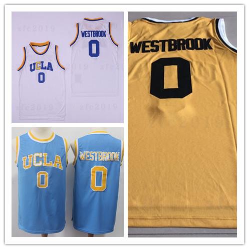 NCAA UCLA Bruins 0 Westbrook jersey Russell #2 Lonzo Ball White Blue Basketball Jerseys College Sports Shirts Stitched patches embroidered