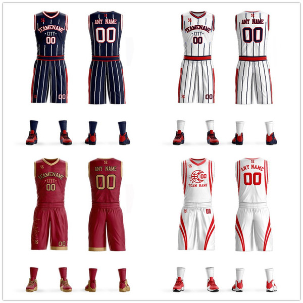 New Men Basketball Jersey Sets Uniforms kits Anthony Harden Adult Sports clothing Breathable basketball jerseys shirts shorts DIY Custom