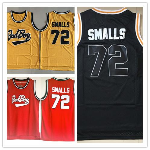 Movie Mens Biggie Smalls Jersey Notorious B.I.G. Bad Boy Basketball Jersey #72 Biggie Smalls Stitched Sports Shirts embroidered Cheap