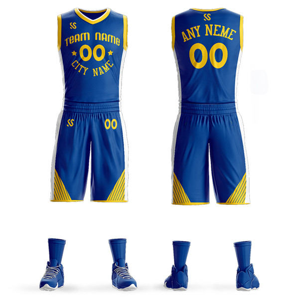 Custom Mens Basketball Jersey Sets DIY Uniforms Kits Boy Sports Clothing Draymond Green Breathable Customized College Team Basketball Jersey