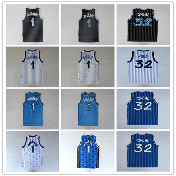 NCAA Top Sell Anfernee #1 hardaway Basketball jersey 1 McGrady Tracy Shirt #32 O'neal Shaquille jerseys Embroidery Jersey 