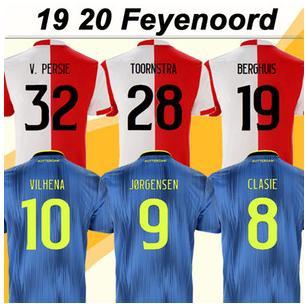 NEW 19 20 FC Feyenoord soccer jersey VAN PERSIE football shirt BERGHUIS VILHENA camisa JORGENSEN camiseta CLASI maillot home away