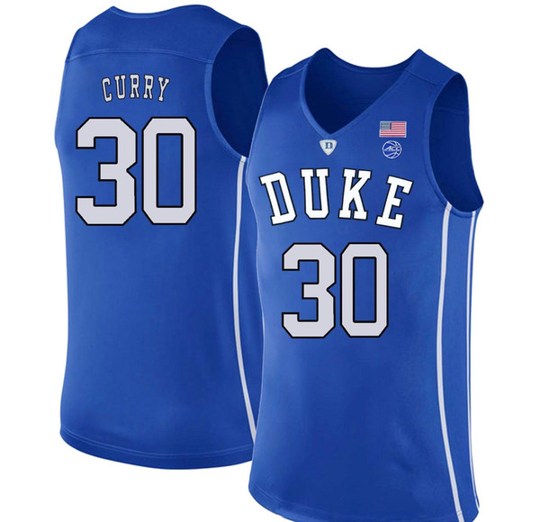 Seth Curry Stitched Duke Blue Devils Tre Jones Trevon Duval Men s White Black Blue v-neck College Jersey