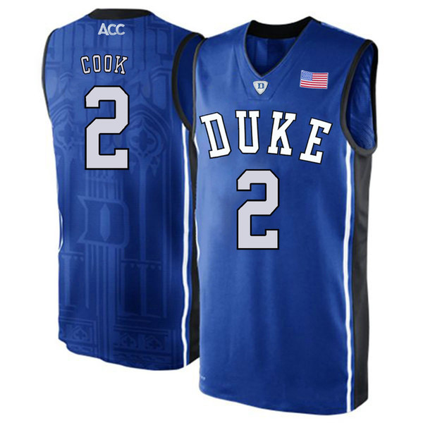 Quinn Cook Stitched Duke Blue Devils Marques Bolden Luke Kennard Men's White Black Blue v-neck College Jersey