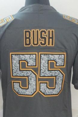 Men's Gray Fashion Static Limited Jerseys Hot Fashionable sleeve cheap sell Free shippin #55 BUSH is the best player in the world