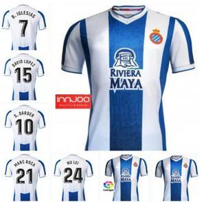 RCD Espanyol men soccer jerseys home B. Iglesias IGIESIAS 19 20 P.PIATTI jersey BAPTISTAO Spanish Thai football shirt uniforms