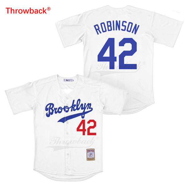 retro Jersey Men's Brooklyn Jersey Robinson Baseball Jerseys Size S-XXXL Colour White Gray Blue Black Wholesale