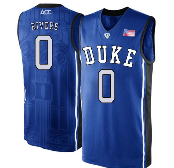 Austin Rivers Stitched Duke Blue Devils Brennan Besser Brandon Ingram Men s White Black Blue v-neck College Jersey