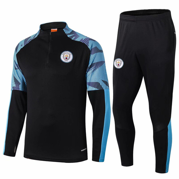 2019-20 Manchester City Jacket Long Sleeve Rodrigo Pre-match Training Shirt Jersey Sportswear Jersey Training