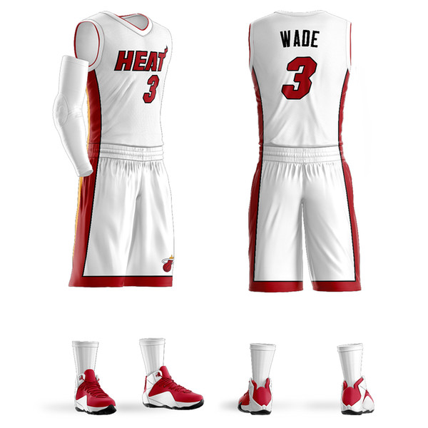 Custom College League Basketball Jerseys Sets Dwyane Wade Jersey Purple Basketball Shirt Customized Design Wholesale