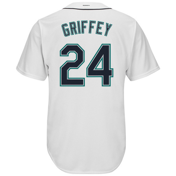 24 Griffey Jr. 51 Ichiro Jersey Seattle Men's Basebal Jerseys White Black Blue Cream Aqua