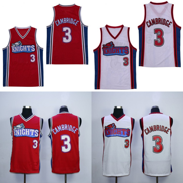 3 Like Mike Movie Los Angeles Knights Cambridge Jersey Red White Movie Jersey 100% Stitched Basketball Jerseys S-3XL Fast Shipping